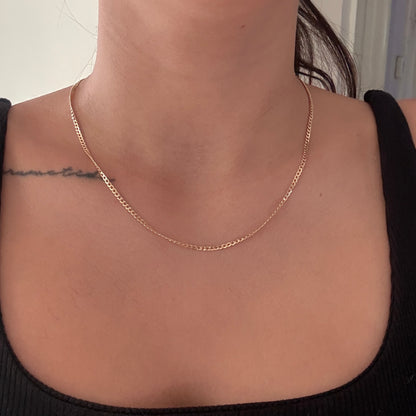 CUBAN CHAIN 2.2MM YELLOW GOLD ITALY 18K 45CM - 3.0GR