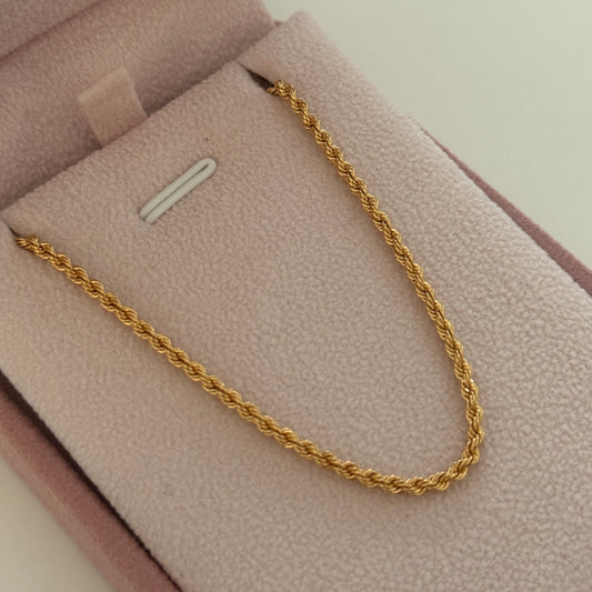 PULSERA LAZO TURBILLON 2MM ORO AMARILLO ITALY 18K 18CM - 1,47GR