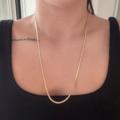 2MM SNAKE CHAIN 18K YELLOW GOLD ITALY 60CM - 4.52GR