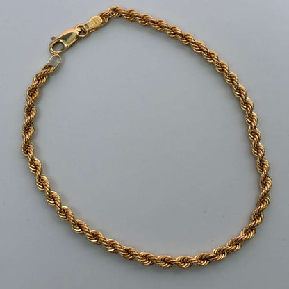 3MM YELLOW GOLD 18K ITALY BOW BRACELET 19.5CM - 3.1GR