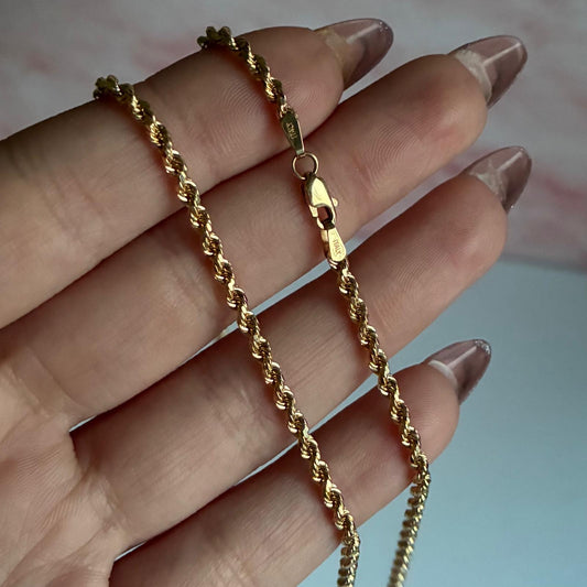 2.5MM YELLOW GOLD ITALY 18K BOW CHAIN ​​45CM - 5.13GR