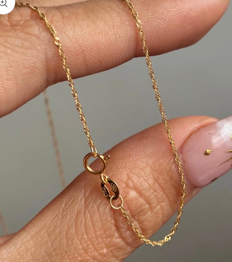 SINGAPORE CHAIN 50CM + CROSS PENDANT 1.36GR 18K YELLOW GOLD