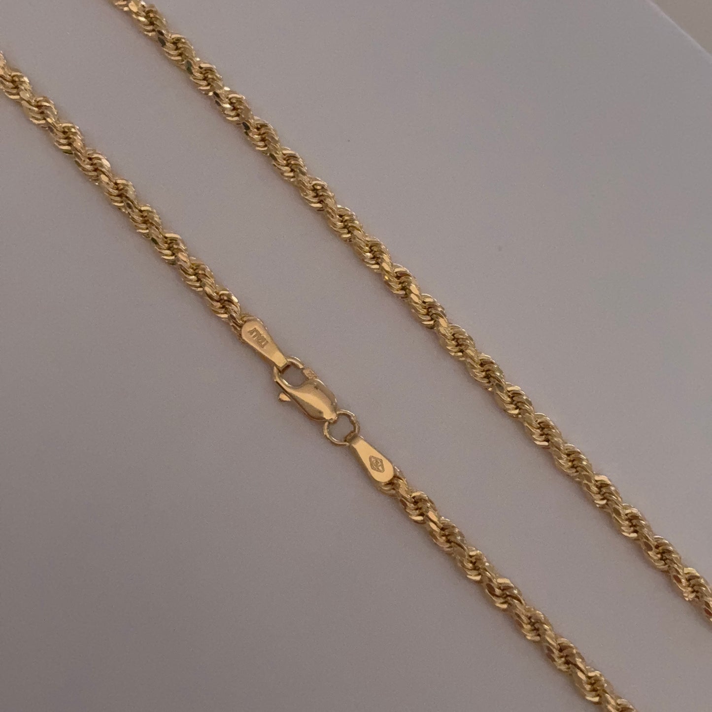 2.5MM YELLOW GOLD 18K ITALY BOW CHAIN ​​50CM - 5.79GR