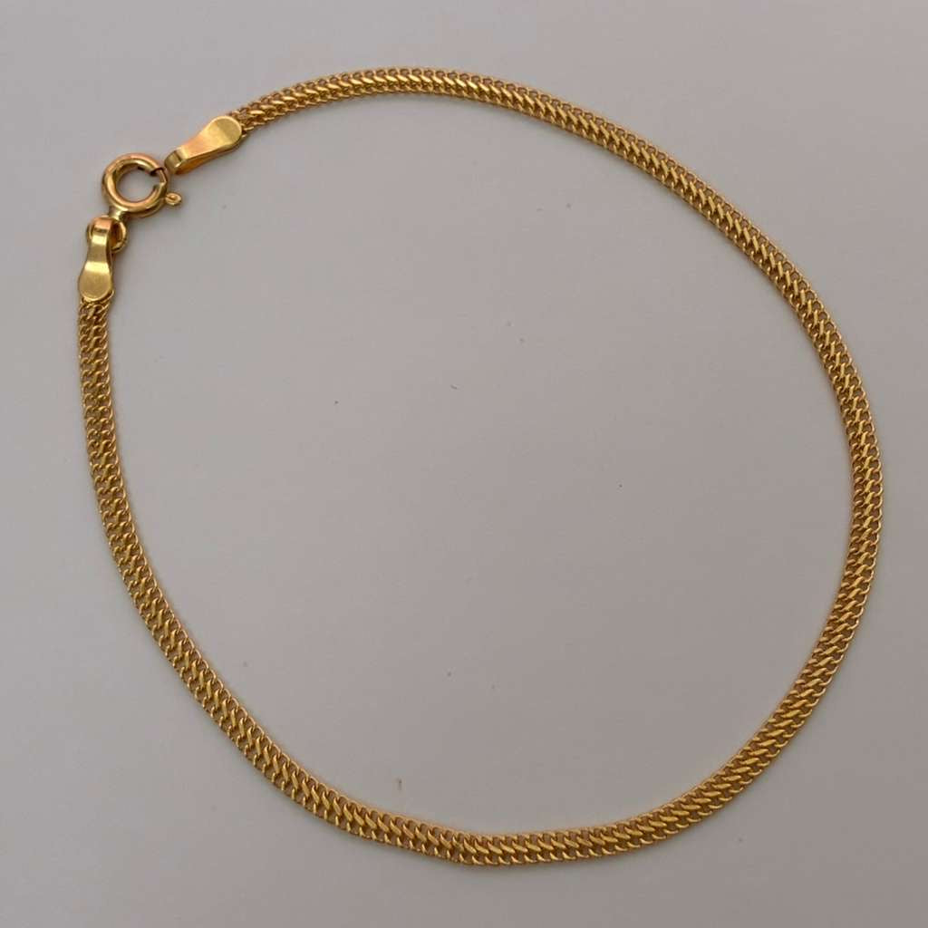 MINI SEDUSA BRACELET 2MM YELLOW GOLD ITALY 18K 18CM - 1.07GR