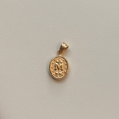 VIRGIN OF THE MIRACULOUS PENDANT 1.8CM 18K YELLOW GOLD - 0.63GR