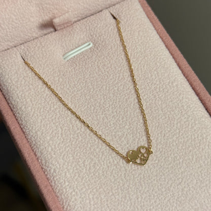 PULSO MINI ROLON + CORAZON ORO AMARILLO ITALY ESP 18K 17CM A 18CM - 0,81GR