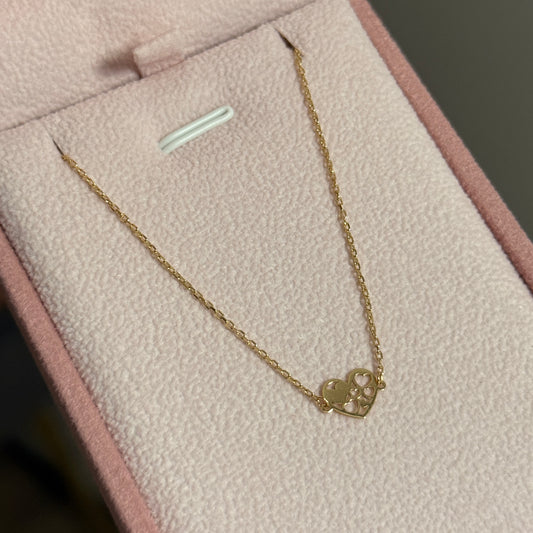 PULSO MINI ROLON + CORAZON ORO AMARILLO ITALY ESP 18K 17CM A 18CM - 0,81GR