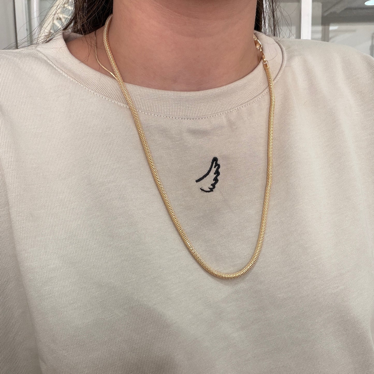 3.5MM ROUND KOREAN CHAIN ​​18K YELLOW GOLD ITALY - 60CM 11.78GR