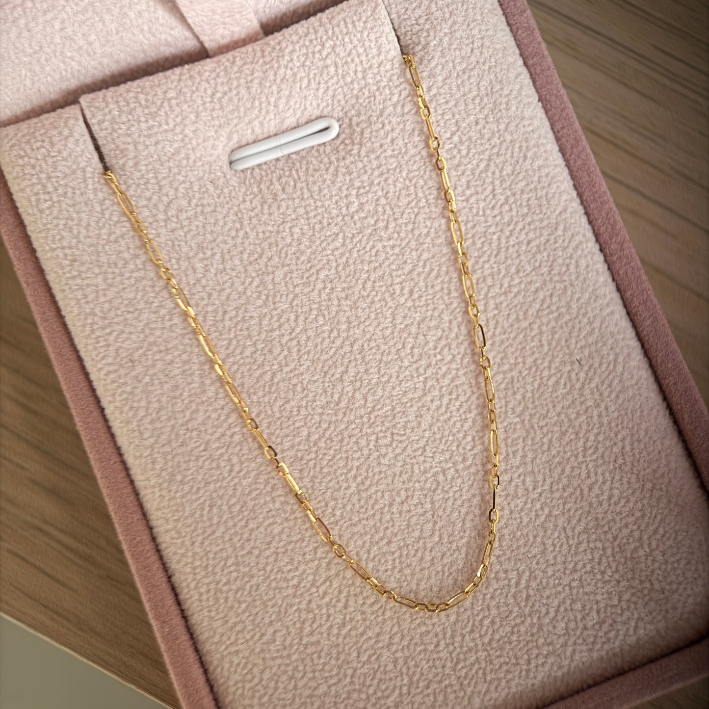 CHAIN LINK 1X1 1.2MM YELLOW GOLD ITALY 18K 45CM - 1.57GR