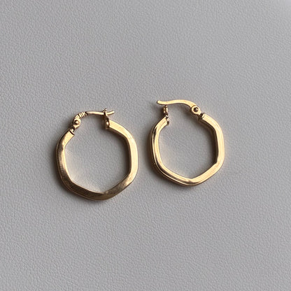 CANDONGA HEXAGONAL LISA 1.5CM ORO AMARILLO 18K. 1,44GR