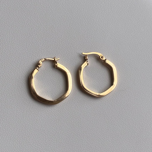CANDONGA HEXAGONAL LISA 1.5CM ORO AMARILLO 18K. 1,44GR