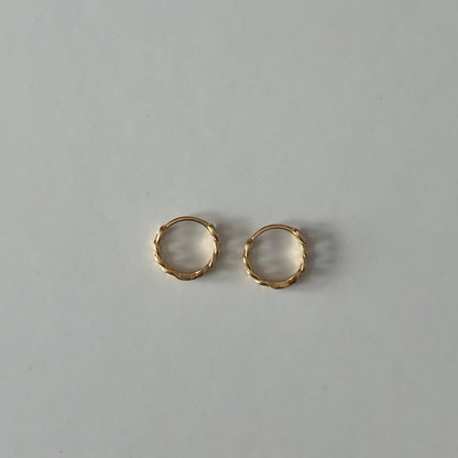 Cuban Click Earrings 0.8cm Yellow Gold 18K - 1.0g
