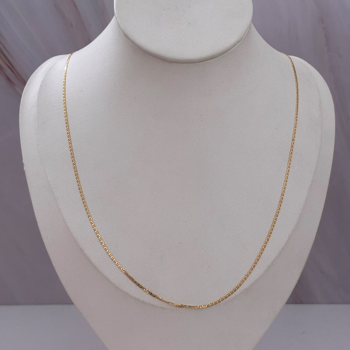 CADENA PLANA LISA 1,93GR 50CM 1,3MM ORO AMARILLO ITALY 18K