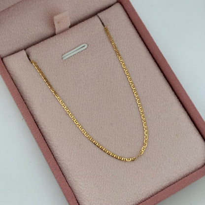 CADENA PLANA LISA 1,93GR 50CM 1,3MM ORO AMARILLO ITALY 18K