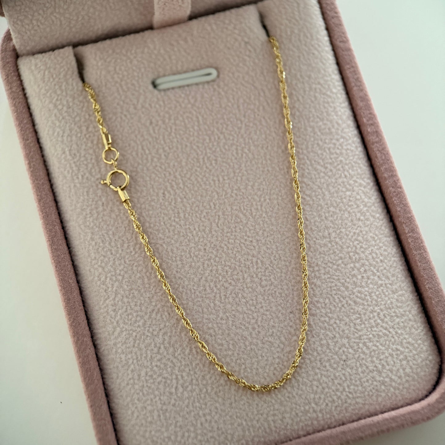CADENA MINI LAZO 1.2MM ORO AMARILLO ITALY 18K 45CM - 0,82GR