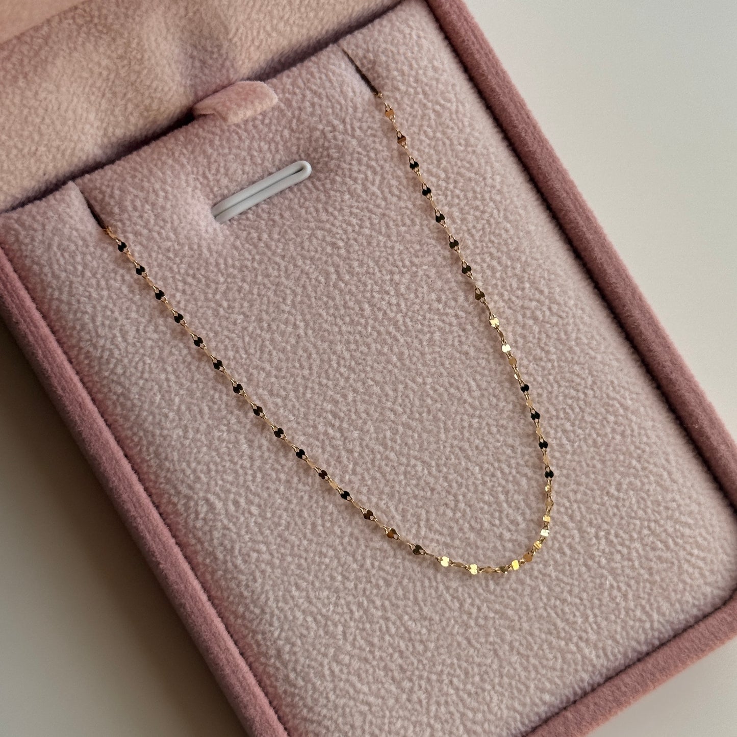MINI SMOOTH CRISPET CHAIN IN 18K YELLOW GOLD, ITALY 45CM - 0.67GR
