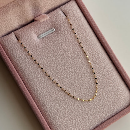 MINI SMOOTH CRISPET CHAIN IN 18K YELLOW GOLD, ITALY 45CM - 0.67GR