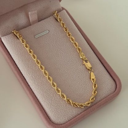 TURBILLON LOOP CHAIN 3.5MM YELLOW GOLD ITALY 18K 60CM - 10.92GR