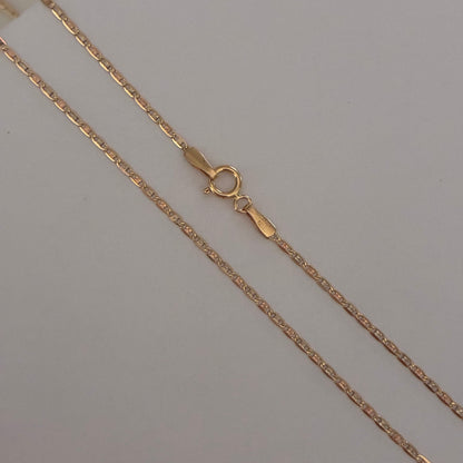 FLAT DIAMOND CHAIN ​​1MM THREE GOLD ITALY 18K 45CM - 1.61GR