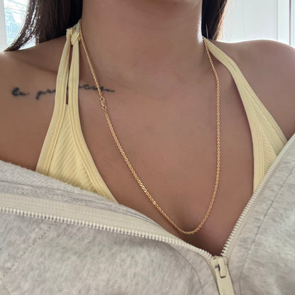 2MM YELLOW GOLD 18K ITALY BOW CHAIN ​​60CM - 3.87GR