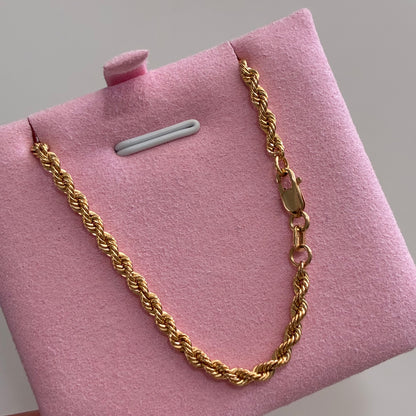 2.5MM YELLOW GOLD ITALY 18K BOW BRACELET 19CM - 1.69GR