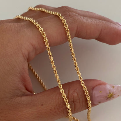 2MM YELLOW GOLD 18K ITALY BOW CHAIN ​​60CM - 3.87GR