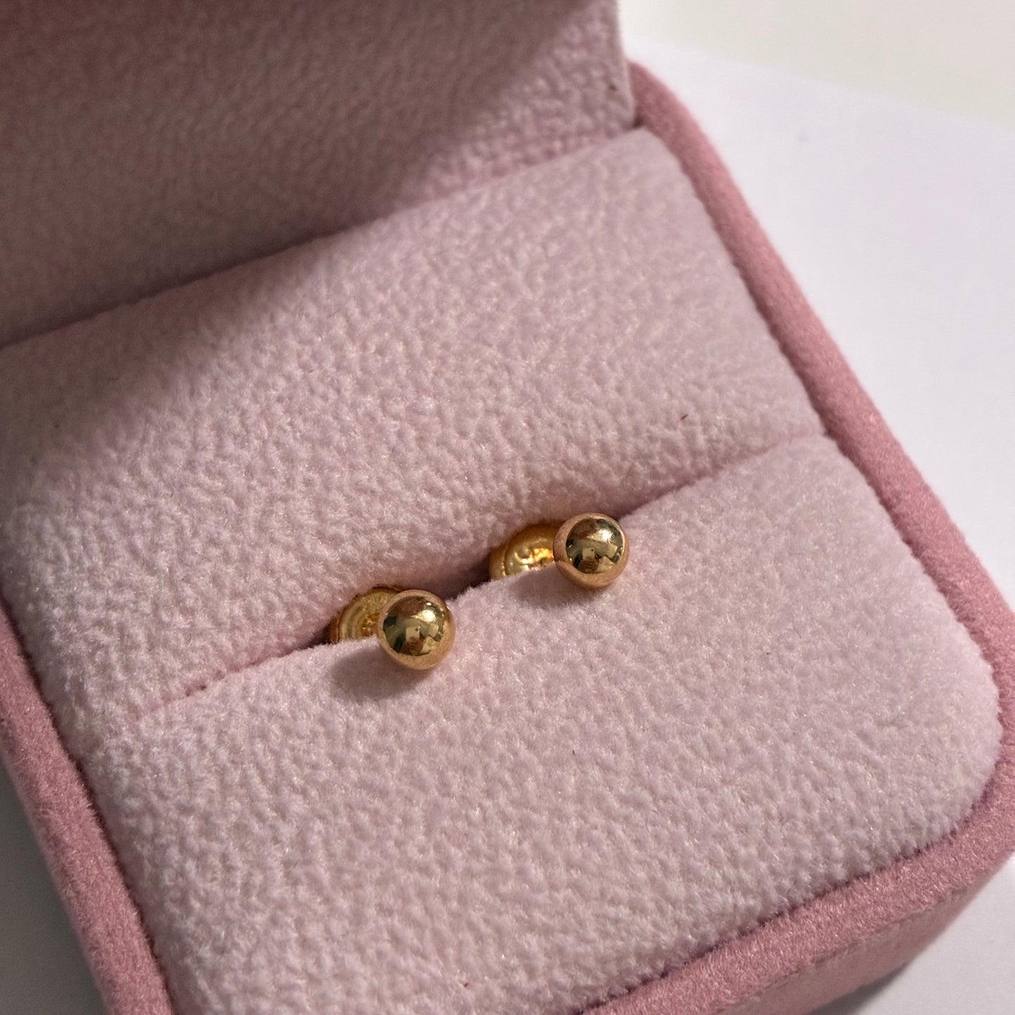 SMOOTH BALL STUDS 4M YELLOW GOLD 18K - 0.49GR