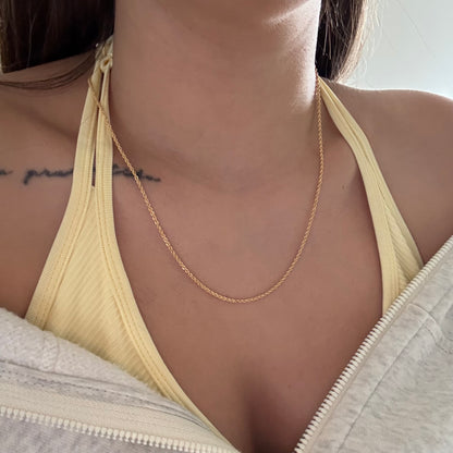 1.5MM YELLOW GOLD ITALY 18K 50CM - 1.86GR BOW CHAIN