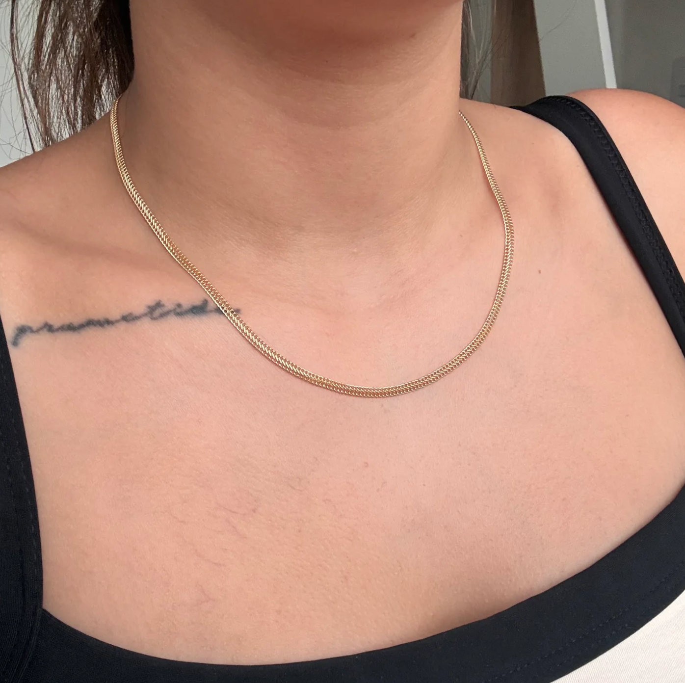 SEDUSA CHAIN 4MM YELLOW GOLD ITALY 18K 45CM - 3.81GR