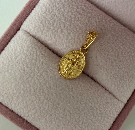 DIJE VIRGEN MILAGROSA 1.8CM ORO AMARILLO COL 18K - 0,9GR
