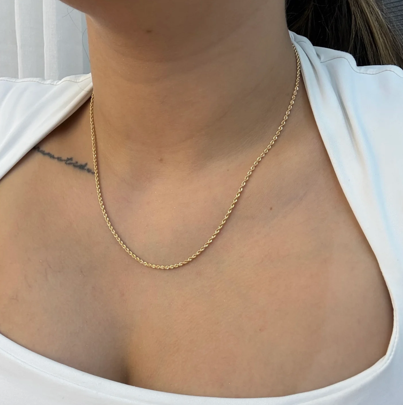 CADENA LAZO 1.75MM ORO AMARILLO ITALY 18K 45CM - 1,51GR