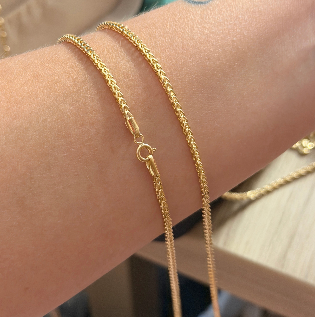 CADENA FRANCO 2.5MM ORO AMARILLO ITALY 18K 60CM - 6,59GR