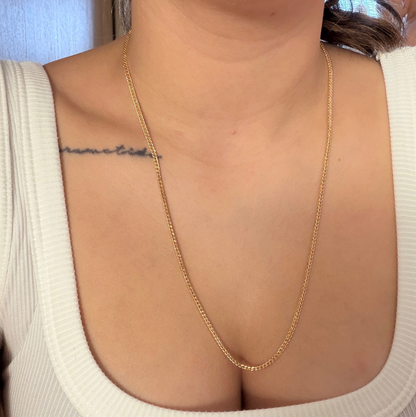 CADENA FRANCO 2.5MM ORO AMARILLO ITALY 18K 60CM - 6,59GR