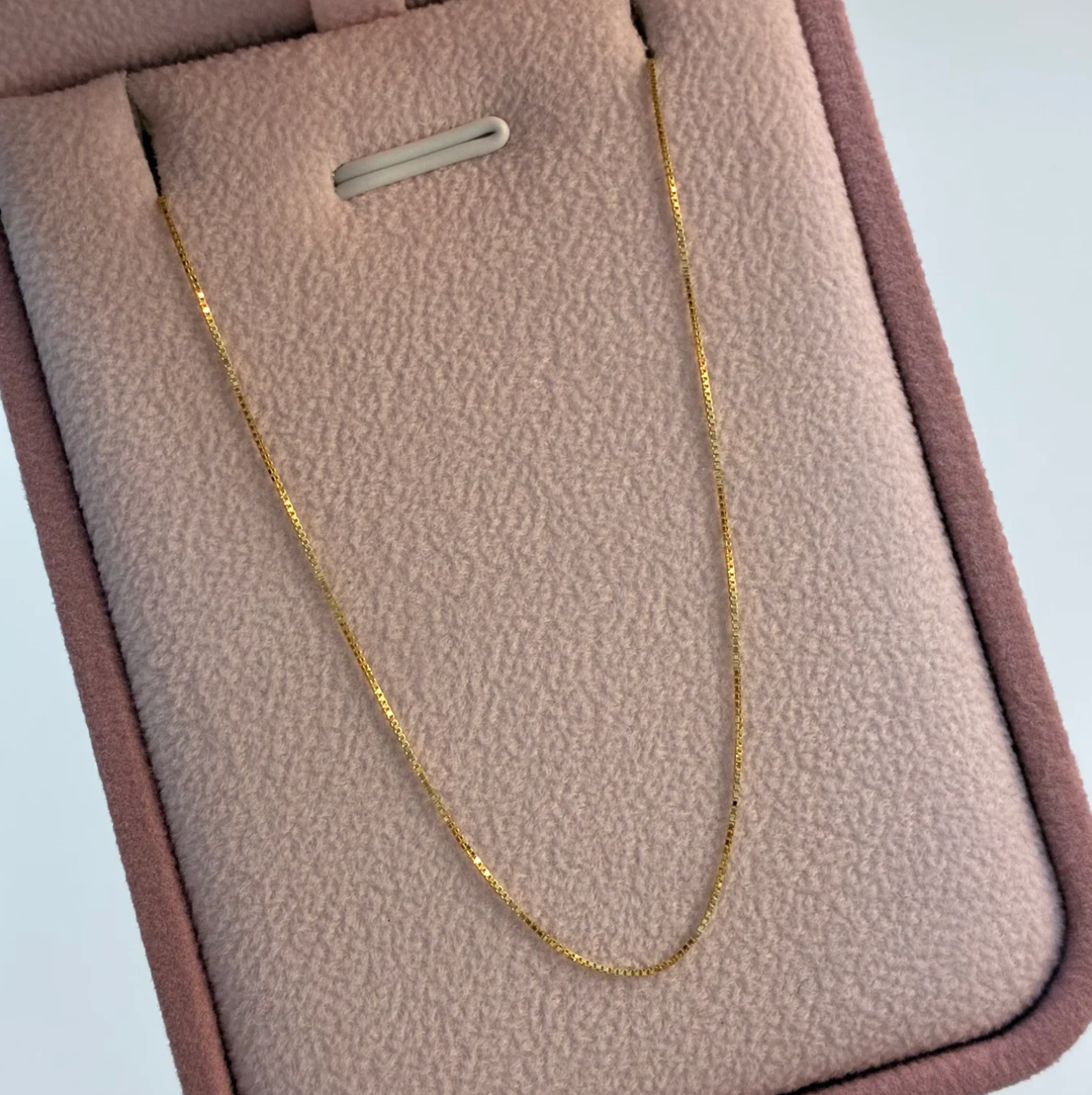 GOLD THREAD CHAIN 0.8MM YELLOW GOLD ITALY 18K 50CM - 1.28GR