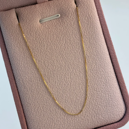 GOLD THREAD CHAIN 0.8MM YELLOW GOLD ITALY 18K 50CM - 1.28GR