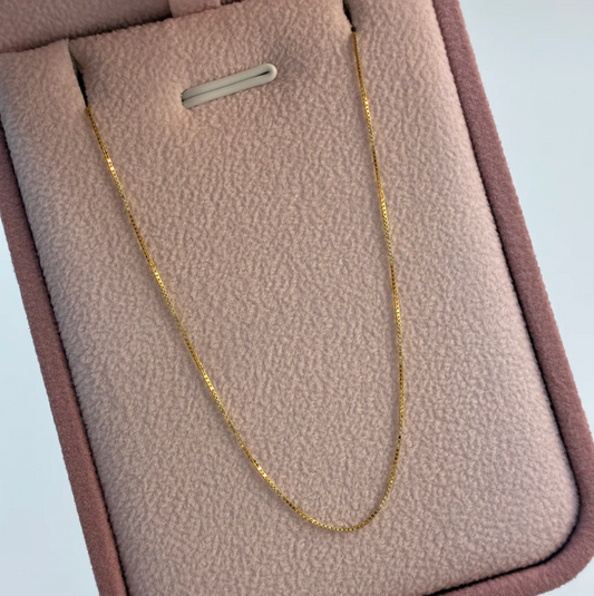 GOLD CHAIN 0.8MM YELLOW GOLD ITALY 18K 50CM - 1.33GR