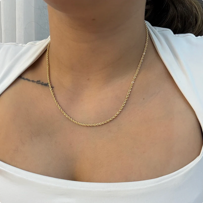CADENA LAZO 2.4MM ORO AMARILLO ITALY 18K 45CM - 2,93GR