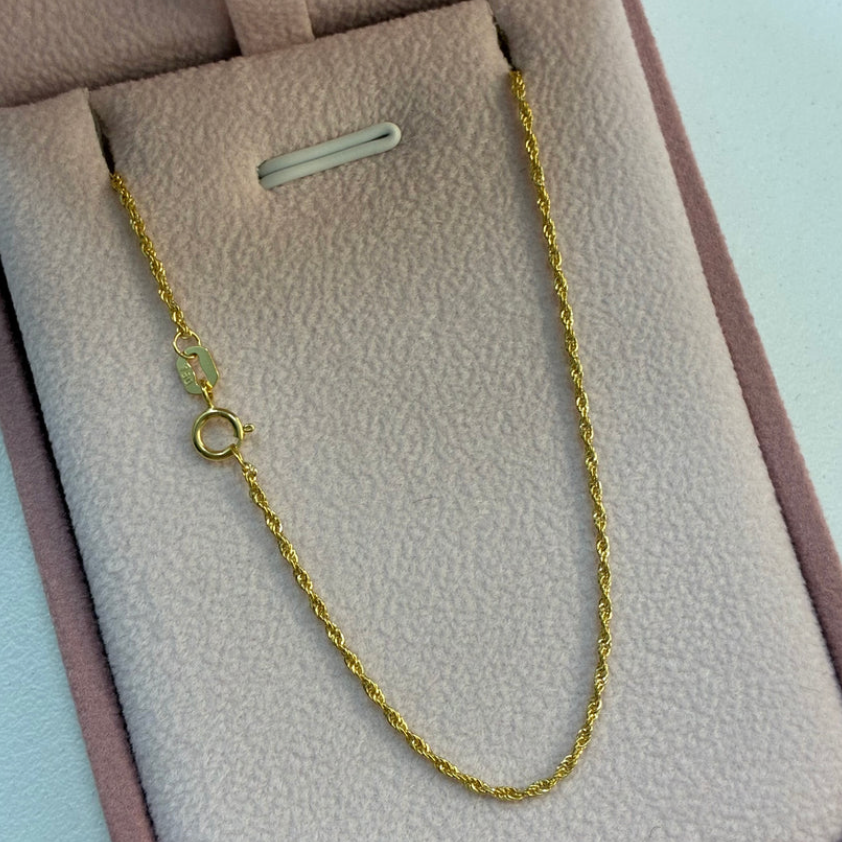 CHAIN MINI LOOP 0.7MM YELLOW GOLD ITALY ESP 18K 45CM - 0.88GR