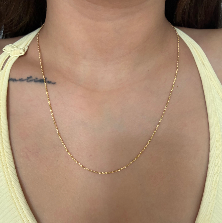 CHAIN MINI LOOP 0.7MM YELLOW GOLD ITALY ESP 18K 45CM - 0.88GR