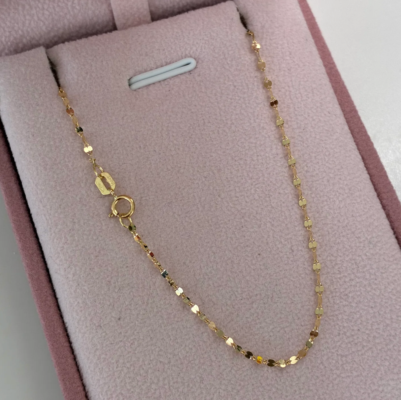 CADENA CRISPETA 1.2MM ORO AMARILLO ITALY 18K 45CM - 1,06GR