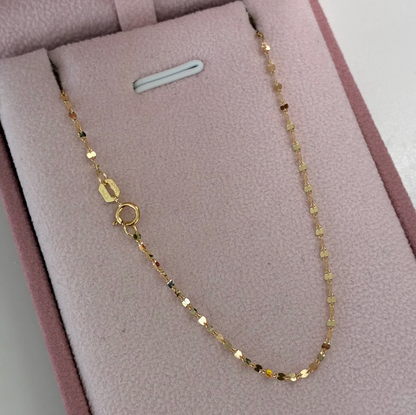CADENA CRISPETA 1.2MM ORO AMARILLO ITALY 18K 45CM - 1,06GR