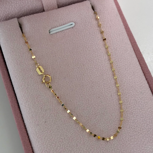 CRISPETA CHAIN 1.2MM YELLOW GOLD ITALY 18K 45CM - 1.06GR