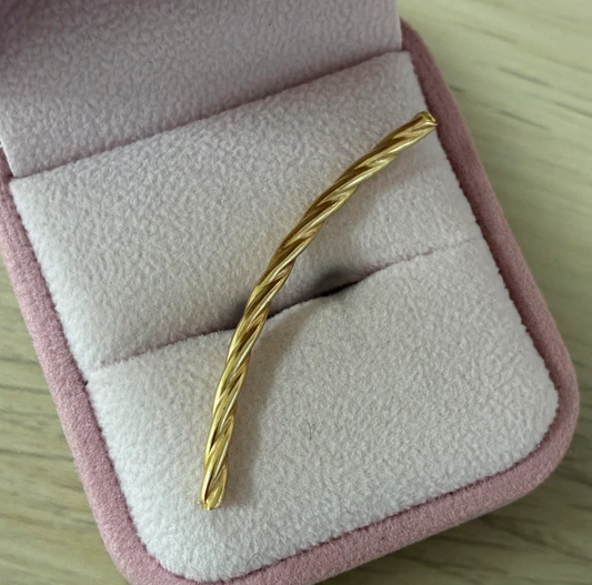 BRAIDED TUBE FITTING 5CM YELLOW GOLD 18K - 0.45GR