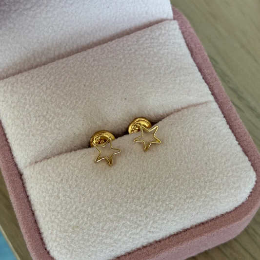 TOPOS SILUETA DE ESTRELLA 5.5MM ORO AMARILLO COL 18K - 0,57GR