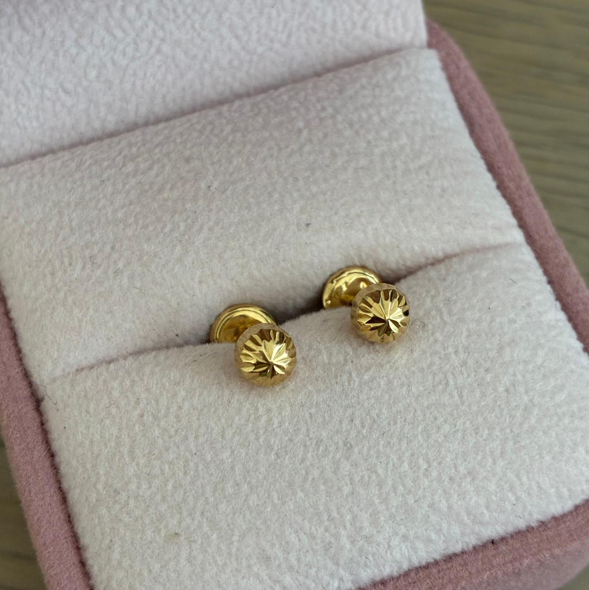 TOPOS BOLA DIAMANTADA 5MM ORO AMARILLO COL 18K - 0,68GR