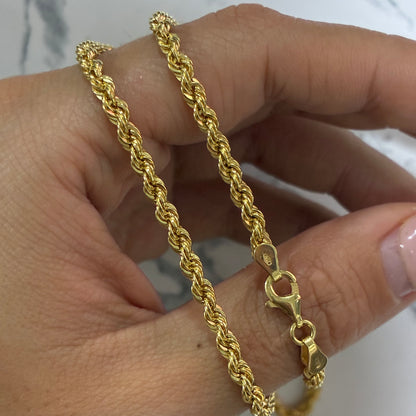 3.2MM ITALIAN YELLOW GOLD 18K LOOP CHAIN ​​- 50CM 7.04GR