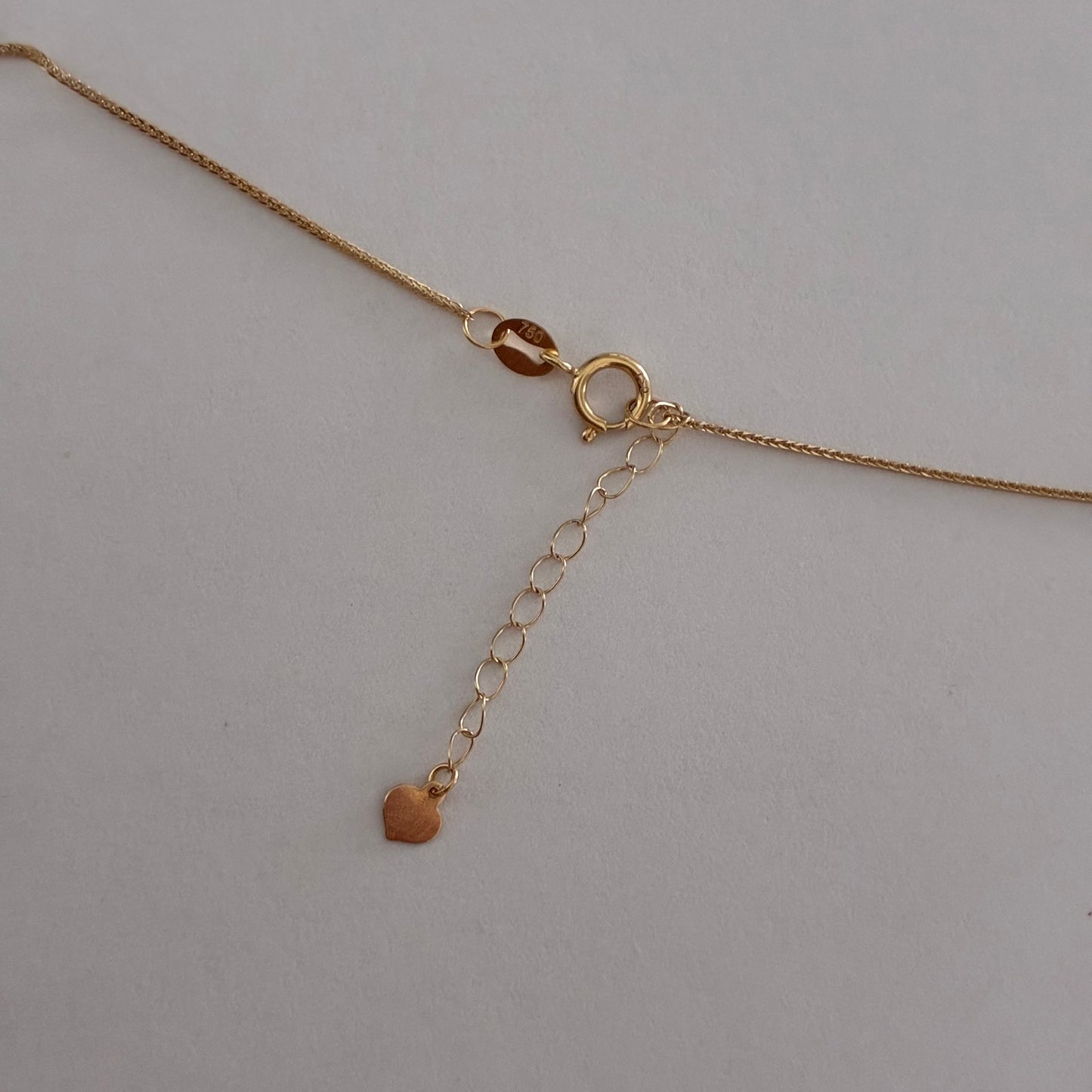 MINI FRANCO CHAIN ​​+ DIAMOND CHARMS YELLOW GOLD ITALY 18K 45CM - 1.1GR