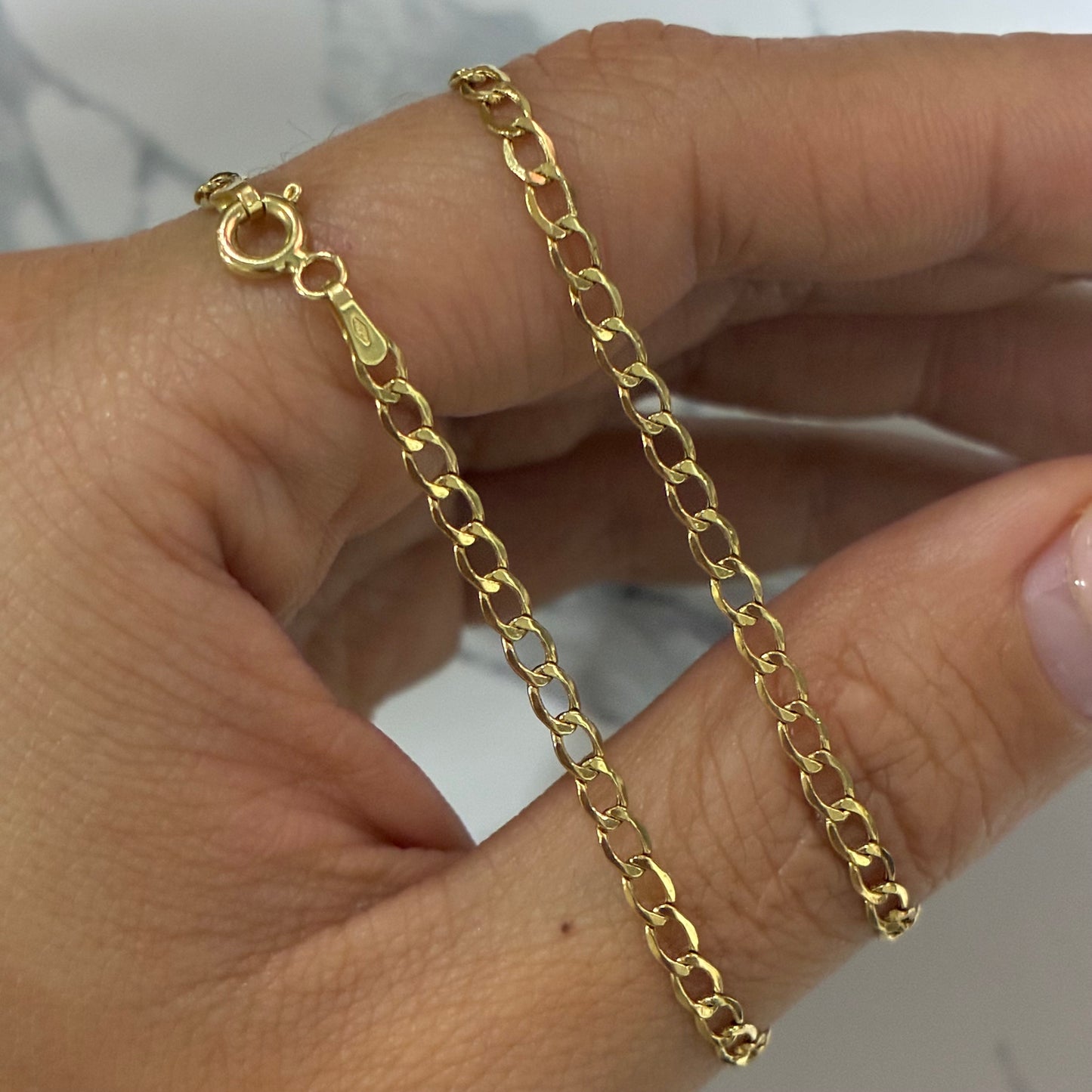 2.8MM CUBAN CHAIN ​​18K ITALIAN YELLOW GOLD - 60CM 3.1GR
