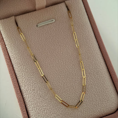 CADENA MINI CLIP DIAMANTADA 1.2MM ORO AMARILLO ITALY ESP 18K 45CM - 0,75GR