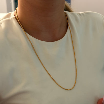 CADENA LAZO 2MM ORO AMARILLO ITALY 18K 60CM - 2,08GR
